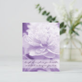  Paars Peony Briefkaart (Staand voorkant)