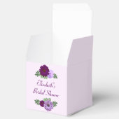 Paars Peony Floral Vrijgezellenfeest Bedankdoosjes (Geopend)