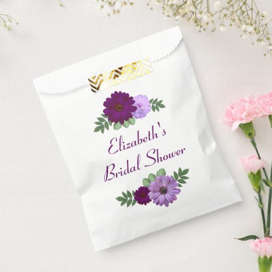 Paars Peony Floral Vrijgezellenfeest Bedankzakje (Gezegeld)