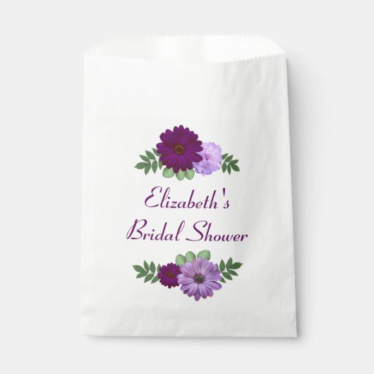 Paars Peony Floral Vrijgezellenfeest Bedankzakje (Voorkant)