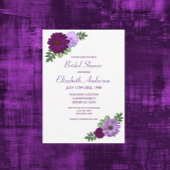 Paars Peony Floral Vrijgezellenfeest Kaart