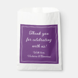 Paars persoonlijk bedankzakje