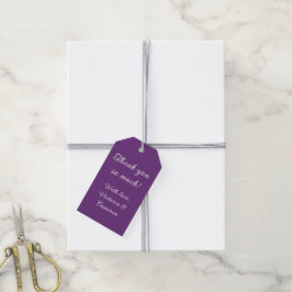 Paars persoonlijk cadeaulabel