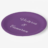 Paars persoonlijk papieren bordje (Gekanteld)