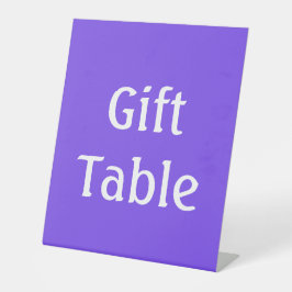 Paars persoonlijk reclamebord met voetstuk