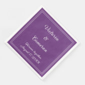 Paars persoonlijk servet (Hoek)