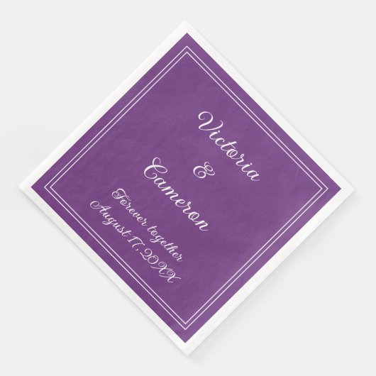 Paars persoonlijk servet (Hoek)
