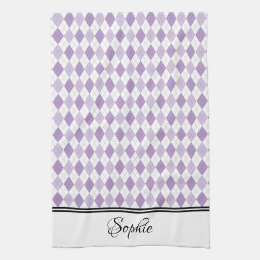 Paars persoonlijk theedoek (Verticaal)