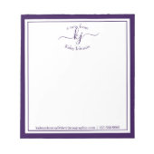 Paars persoonlijk | Van de bureau van de blocnote (Voorkant)