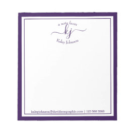 Paars persoonlijk | Van de bureau van de blocnote