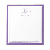 Paars persoonlijk | Van de bureau van de blocnote (Voorkant)