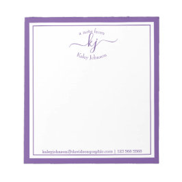 Paars persoonlijk | Van de bureau van de blocnote