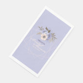 Paars Perzik Pastel Kleur Geometrische Rozen Bruid Servet (Hoek)