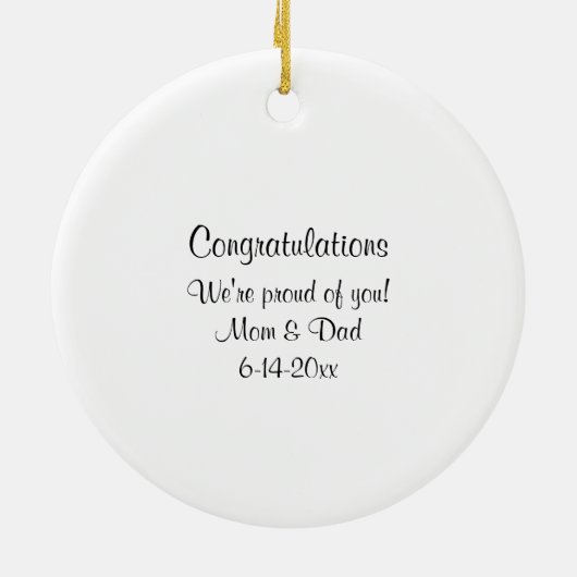 Paars Pet Afstuderen Keramisch Ornament (Achterkant)