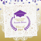 Paars Pet en Laurel Graduation Party Napkins Servet