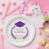 Paars Pet en Laurel Graduation Party Paper Bord (Feest)