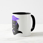 Paars Pet mevrouw Mrs Dr. Design for New Afstudere Mok (Voorkant rechts)