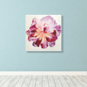 Paars petroleumschilderij van roos canvas afdruk (Insitu (Houten vloer))