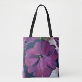 Paars petunia-bloemschilderij van Georgia O'Keeffe Tote Bag (Voorkant)
