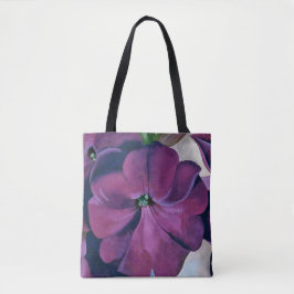 Paars petunia-bloemschilderij van Georgia O'Keeffe Tote Bag