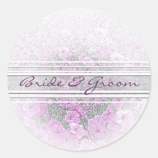 Paars Petunia Elegant Stickers (Voorkant)