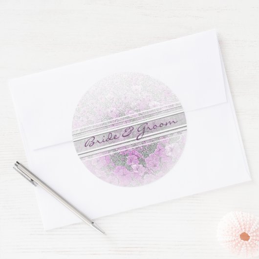 Paars Petunia Elegant Stickers (Envelop)