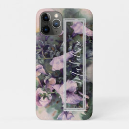 Paars Petunia Floral Waterverf om je te personalis Case-Mate iPhone Case