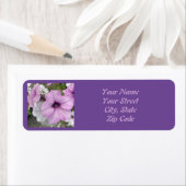 Paars Petunia Flower-etiket Etiket (Insitu)