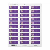 Paars Petunia Flower-etiket Etiket (Full Sheet)