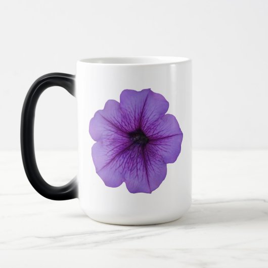 Paars Petunia Flower Magische Mok (Links)