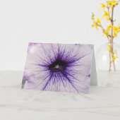 Paars Petunia Flower Up Art Kaart (Gele Bloem)