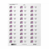 Paars Petunia Foto Etiket (Full Sheet)