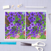 Paars Petunia-ontkoppelpapier voor flesjes Tissuepapier (Craft)