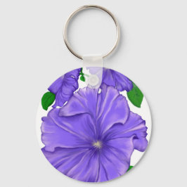 Paars Petunia Sleutelhanger