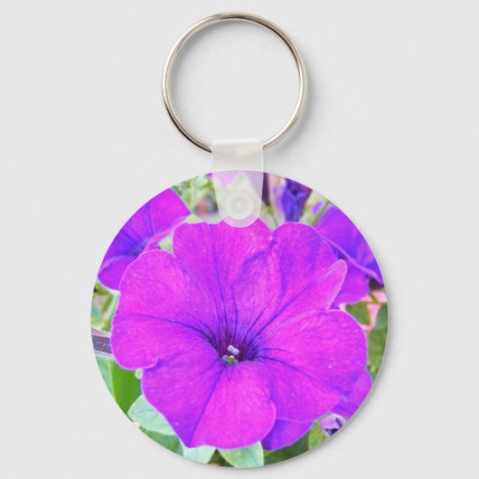 Paars Petunia Sleutelhanger (Voorkant)