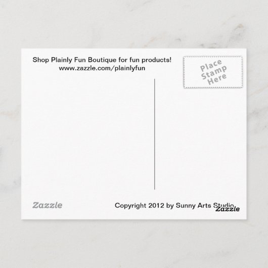 Paars Petunias Briefkaart (Achterkant)