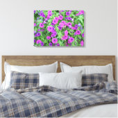 Paars Petunias Canvas (Insitu (Slaapkamer))