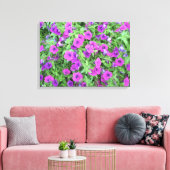 Paars Petunias Canvas Afdruk (Insitu (Woonkamer))