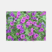 Paars Petunias Fleece Blanket Deken (Voorkant (Horizontaal))