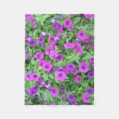Paars Petunias Fleece Blanket Deken (Voorkant)