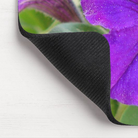 Paars Petunias Flower Mousepad Muismat (Hoek)