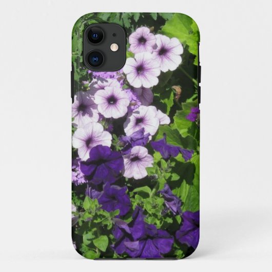 Paars Petunias iPhone 5 hoesje (Achterkant)
