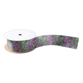 Paars Petunias Ribbon Satijnen Lint (Spoel)