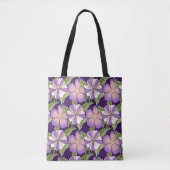 Paars Petunias Tote Bag (Voorkant)