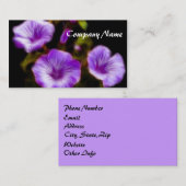 Paars Petunias Visitekaartje (Voorkant / Achterkant)