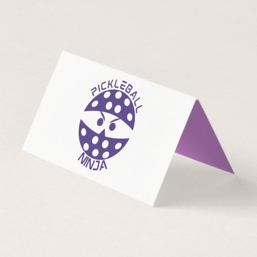 Paars Pickleball Ninja Kaart (Voorkant)