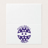 Paars Pickleball Ninja Kaart (Buitenkant ongevouwen)
