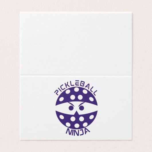 Paars Pickleball Ninja Kaart (Buitenkant ongevouwen)