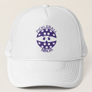 Paars Pickleball Ninja Trucker Hat Pet