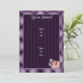 Paars Pig Kaart (Staand voorkant)